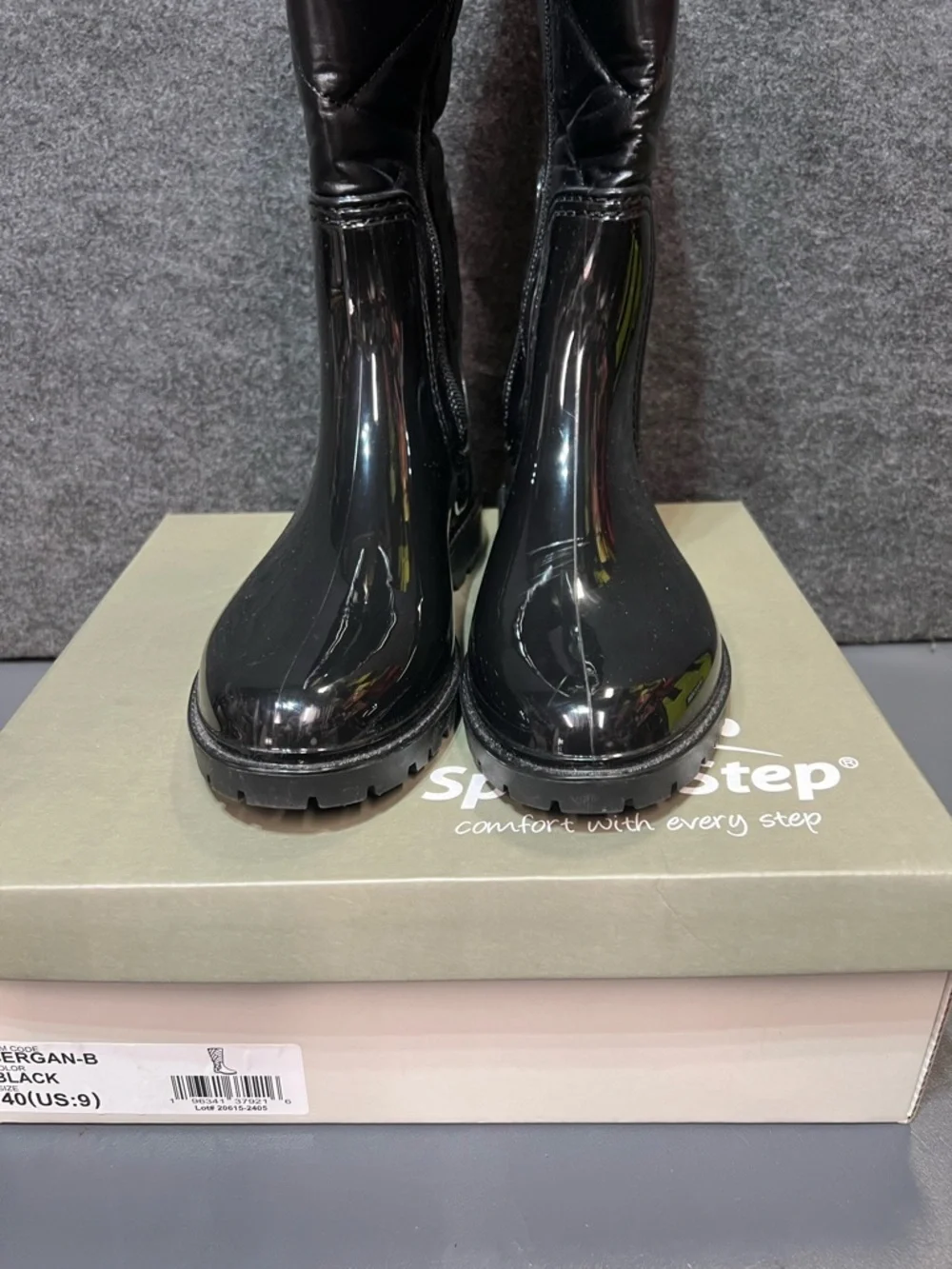 Spring Step Maiza Waterproof Quilted Rain Boots Women’s Size 9